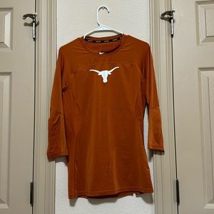 **Texas Longhorn Baseball Team Issued** Nike Pro 3/4 Undershirt
